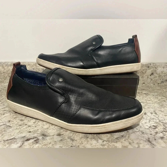 Steve Madden “Felix” black leather slip on loafer. Size 12 - Picture 1 of 7